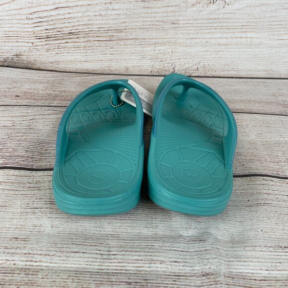 Aetrex Lynco Flips Women's Sz 5 Flip FLops Sandals Aqua Shimmer - Picture 5 of 10